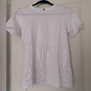 DKNY white glamorous T-shirt